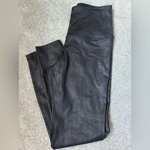 Beyond yoga black faux leather